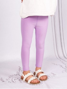 Kids Solid Color Stretchy Legging